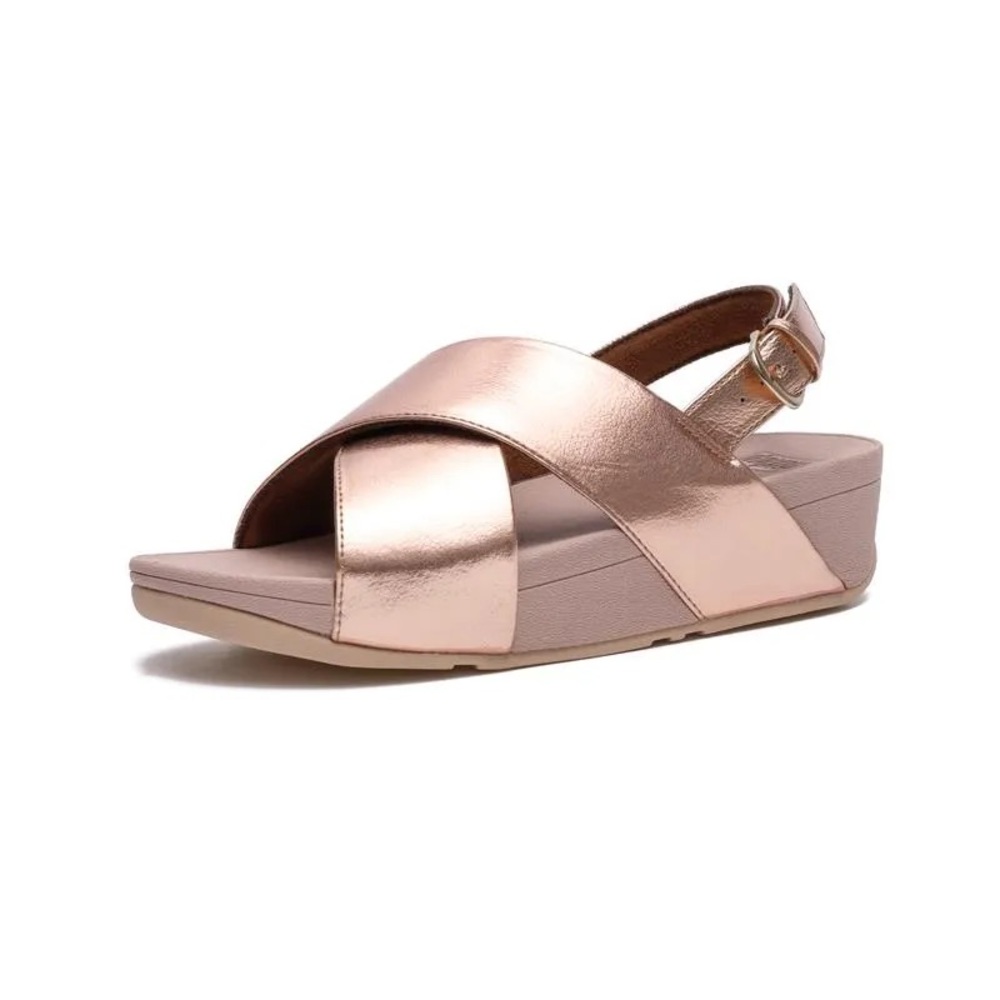Fitflop Rose Gold Wedge Platform Sandals